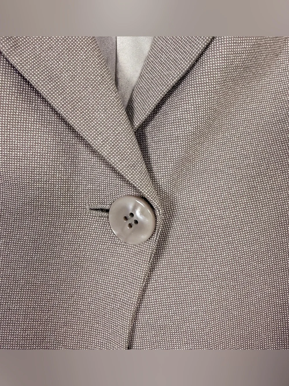 Armani Collezioni Women's 2 Light Gray Blazer Giacca Jacket Single-Button Flare